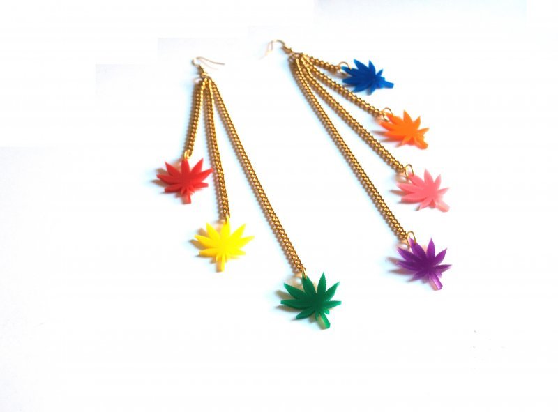 Limited Edition Chronic Rainbow Drop Earrings