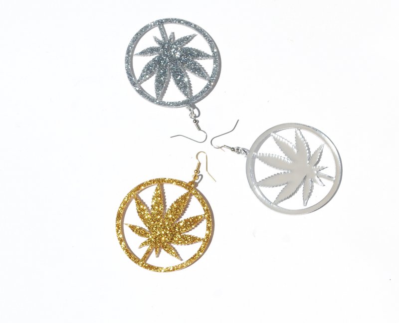 Gold Silver Mirror Chronic Hoop Earrings