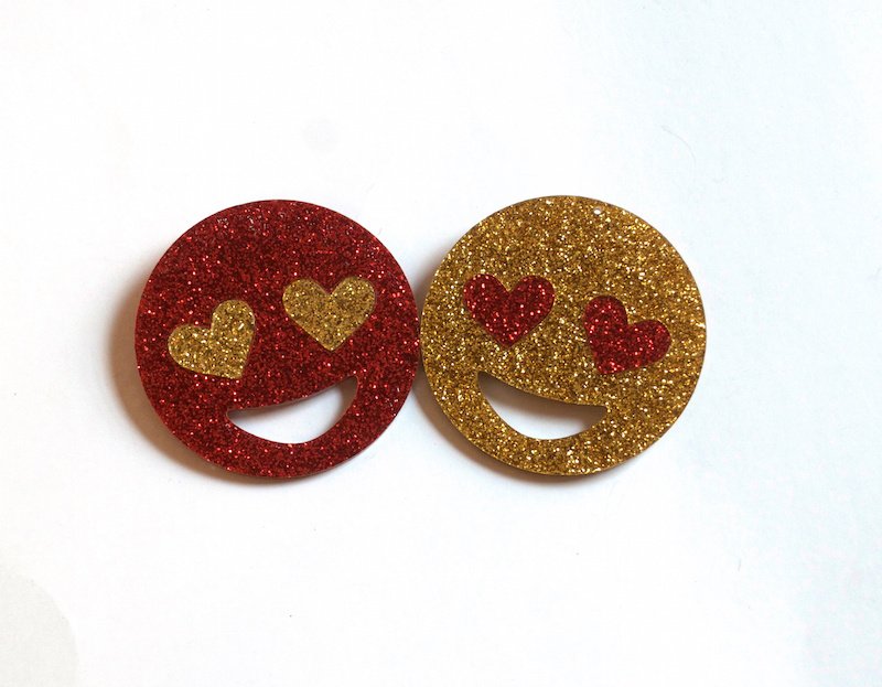 EMOJI - Heart Eyes Love Pins