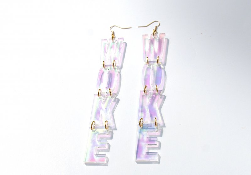NEW Iridescent Woke Drop Earrings